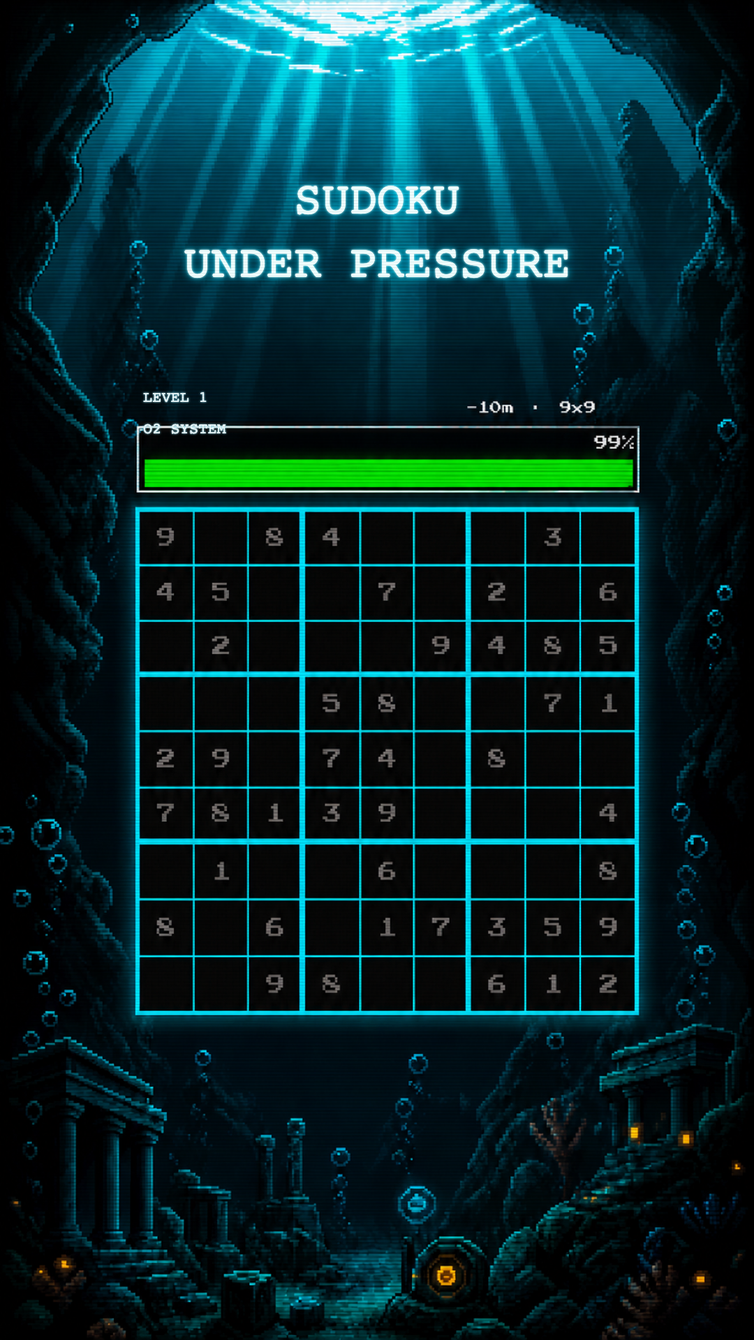 Sudoku grid under oxygen pressure