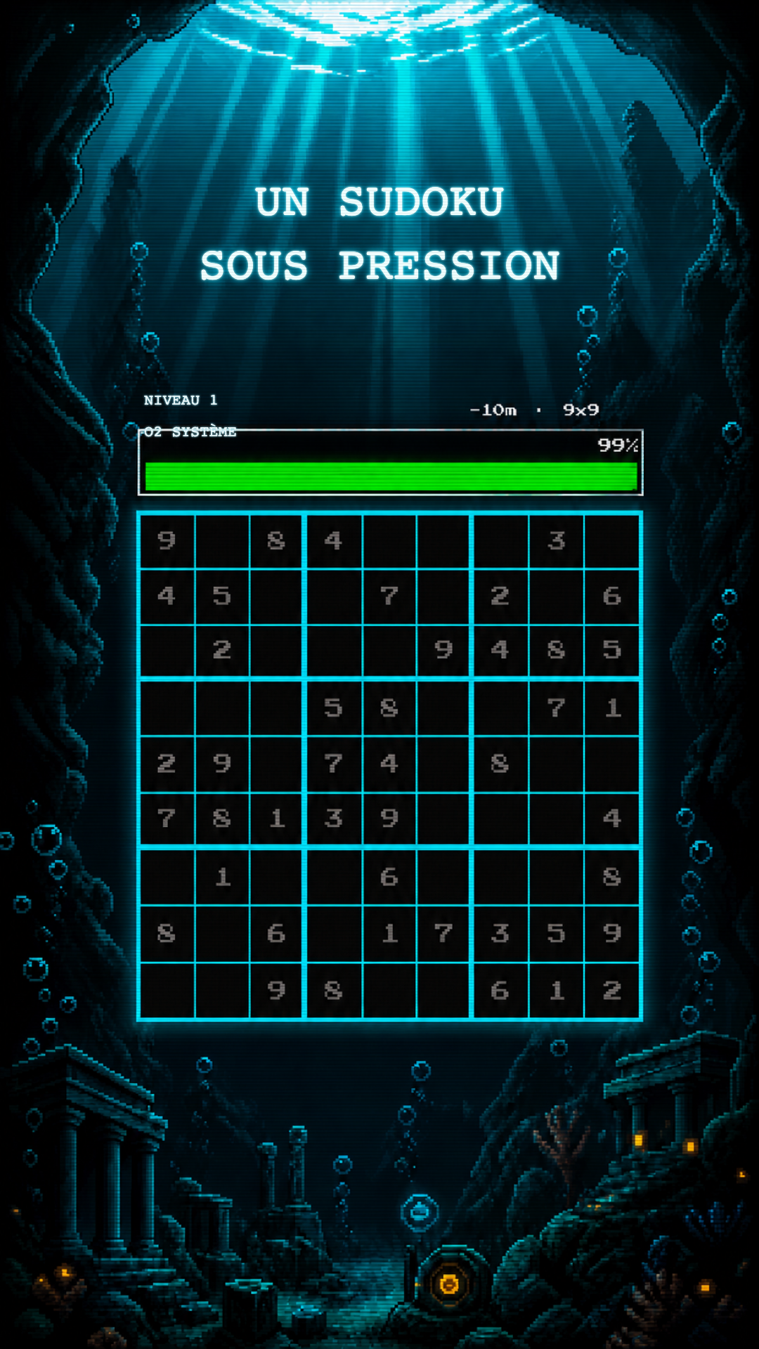 Sudoku grid under oxygen pressure